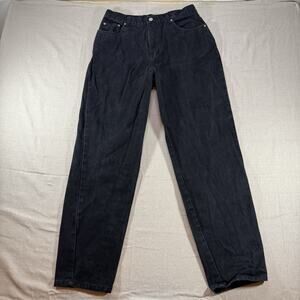 Vintage Bill Blass Jeans Womens 10 Black Faded High Waisted Mom Denim Straight